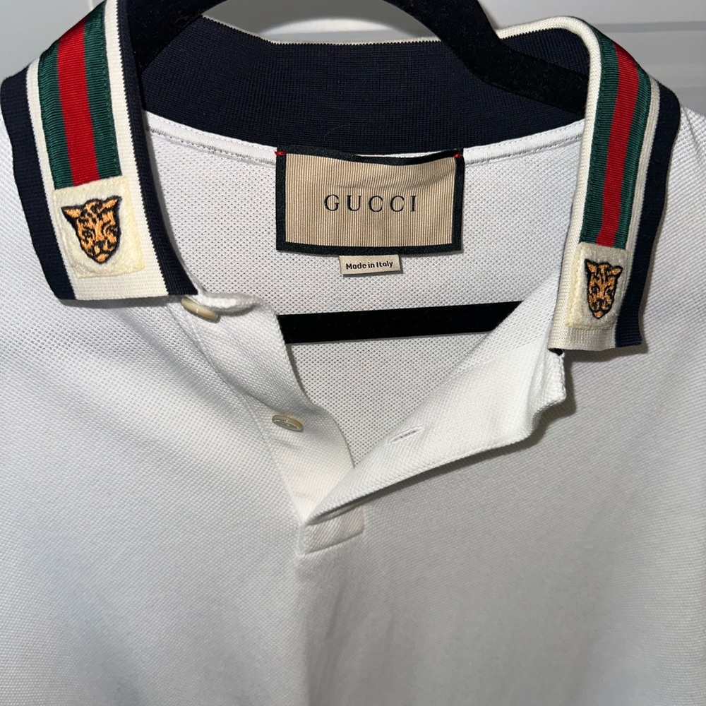 Gucci White Polo with Signature Collar - Picture 2 of 3